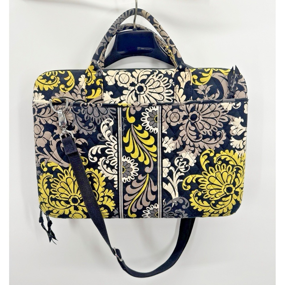 Vera Bradley Laptop Bag Large Hard Case Filigree Retired Crossbody Strap Handle